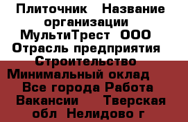 Плиточник › Название организации ­ МультиТрест, ООО › Отрасль предприятия ­ Строительство › Минимальный оклад ­ 1 - Все города Работа » Вакансии   . Тверская обл.,Нелидово г.